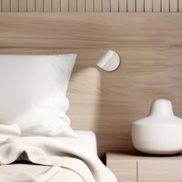 Viokef Tara LED wall lamp, white, Ø 9 cm, metal