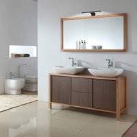 B.K. Licht Bill LED mirror light, W 30 cm, black, metal, 4,000 K
