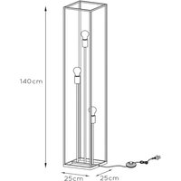 Lucide Arthur floor lamp with metal frame, 3-bulb