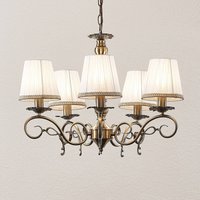 Lindby Lustre Finnick, couleur laiton antique, à 5 lampes, E14