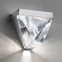 Fabbian Tripla - LED-kristallvägglampa, aluminium