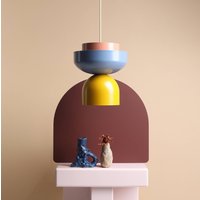 ALDEX Hänglampa Ulia, gul/blå/korall