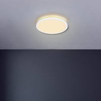 Globo LED ceiling lamp Sapana, white, Ø 42 cm, plastic, IP44