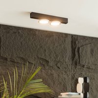 Lucande Kellino taklampa, 2 lampor, svart