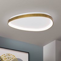 ORION Charlie LED taklampa, Ø 65 cm, opalvit, antik mässingsfärg
