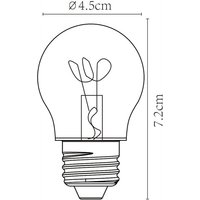 Lucide Ampoule LED E27 G45 3W ambre 2.200K à intensité variable