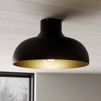 Luminex Basca ceiling light, black exterior, gold interior