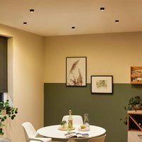 Paulmann Gil LED encastrable noir mat/doré, par 3