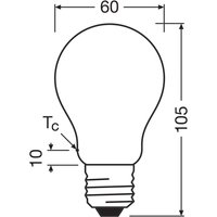 OSRAM LED traditional light bulb matt E27 3,8W 827 EEC A 3-pack