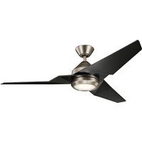 LED-Deckenventilator Jade, schwarz, leise, Ø 152 cm, 60 W