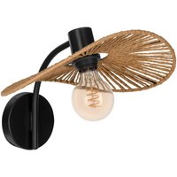EGLO Siruela wall light, brown, 37 x 25 cm, paper cord, E27