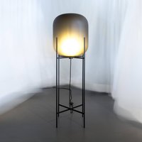 pulpo floor lamp Oda Big, smoke grey etched/black, 140 cm