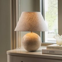 Globen Lighting bordslampa Castello, beige/beige, höjd 38 cm
