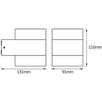 OSRAM LED outdoor wall lamp ENDURA STYLE PUCK, dark grey, IP44