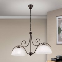 ORION Jana Hanging Light Two Bulbs Alabaster Glass