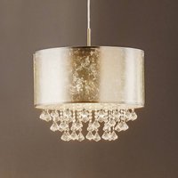 Globo Amy - silver fabric hanging light hanging elements