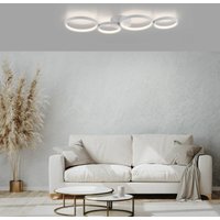 Paul Neuhaus LED-taklampa Kiringe, vit, metall, dimbar