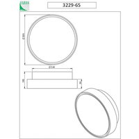 Fabas Luce Applique murale Hatton, Ø 30 cm, 2 x E27, blanc, IP65