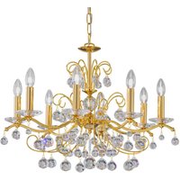 KOLARZ Carmen 2 kristallkupor guld 8 lampor Ø70 cm