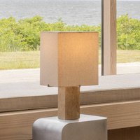 Audo Copenhagen Audo Nonna table lamp, travertine/sand colour, height 49 cm