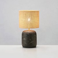 Markslöjd Montagna table lamp, concrete, jute, height 32 cm