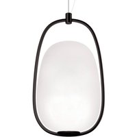 kdln Lannà pendant light, black/white, 22 x 20 cm
