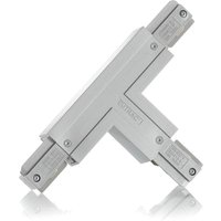 Eutrac T-connector earth outside left, silver