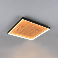 Trio Lighting LED-taklampa Kalea, längd 45 cm, träfärgad, trä