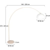 Steinhauer Bågformad golvlampa Sparkled Light krämvit/vit, 240 cm plast
