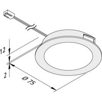 Hera FAR 68 recessed LED furniture light, stainless steel, 4W, 3,000K