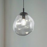 TK Lighting Suspension Sol Mini, verre, Ø 25 cm, noir/gris graphite