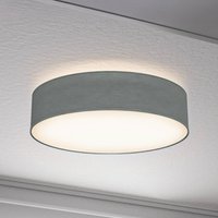 B.K. Licht Litora ceiling light, grey, Ø 38 cm, textile, E27