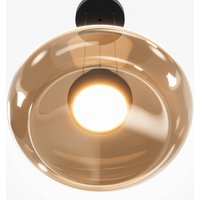 Maytoni Bassa LED pendant light, olive green, Ø 45 cm, glass, dimmable