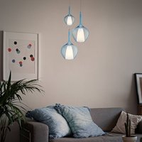 Ideallux Ideal Lux pendellampa Kalique 1, blå, Ø 18 cm, plast