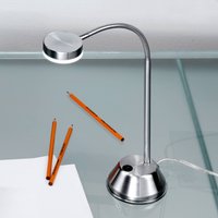 ORION Mira LED table lamp, satin nickel