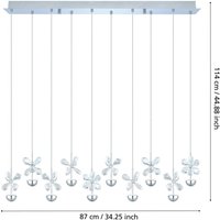 EGLO Stars Of Light LED-pendellampa Pianopoli, krom, längd 87 cm