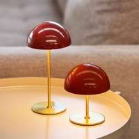 Dyberg Larsen LED rechargeable table lamp Along, red, set of 2