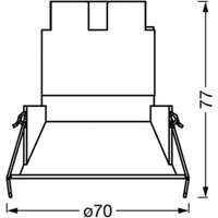 OSRAM LED-inbyggnadsspot TWIST, vit/vit, 840, Ø 7 cm, metall