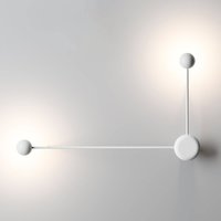 Vibia Pin – 2 lampor LED-vägglampa vit