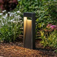 Lucande LED pedestal light Tavion, 40 cm, anthracite, IP65