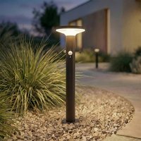 PRIOS Kalen LED solar pillar light, black, 50 cm, sensor