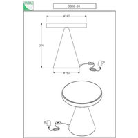 Fabas Luce Lampe de table LED Neutra, hauteur 27 cm, or mat, variateur d'intensité