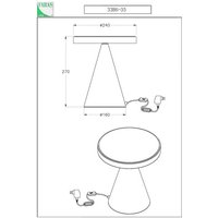 Fabas Luce Neutra LED-bordslampa, höjd 27 cm, matt guld, touchdimmer