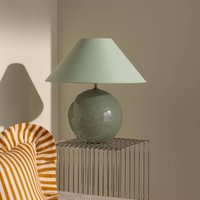 Globen Lighting Bordslampa Iris 45, grön, textil, 45 cm
