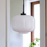 Dyberg Larsen Arp hanging light, black, glass, Ø 30 cm