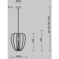 Suspension Maytoni Cambio, noire, Ø 35 cm, feutre, E27