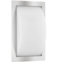 LCD LED-utomhusvägglampa Ivett, stål, sensor