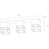 Lucide Taklampa Rixt, svart, kantig, 3 lampor