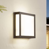 Lindby utomhusvägglampa Sivana, svart, aluminium, 26 cm x 26 cm