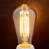 Lindby E27 rustic LED bulb 6W 500lm amber 1,800K 2-pack